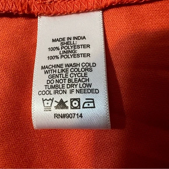 Pretty 1. State Asymmetrical Tiered Ruffle Mini Dress Orange and Pink Floral XL - Picture 9 of 11